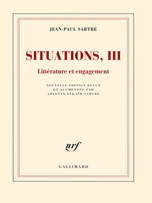 cover image of Situations (Tome 3)--Littérature et engagement (février 1947--avril 1949)